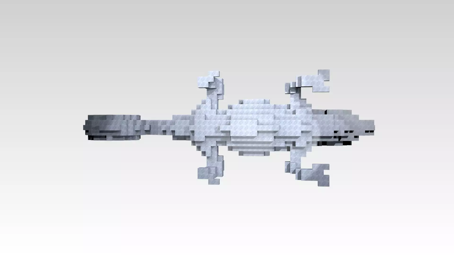 Chameleon Voxel 3D model_6