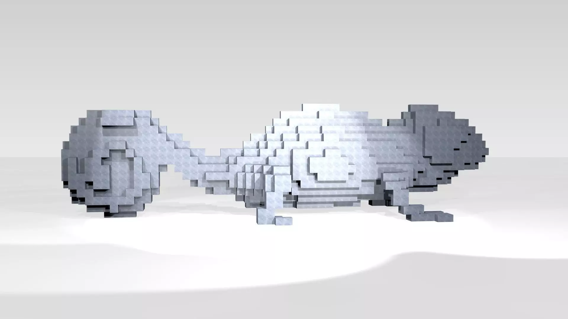 Chameleon Voxel 3D model_2