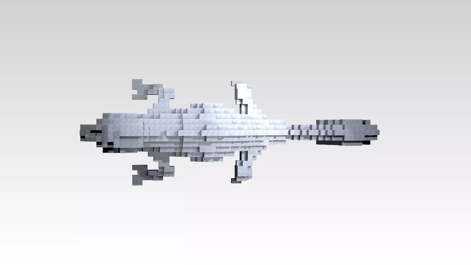 Chameleon Voxel 3D model_5