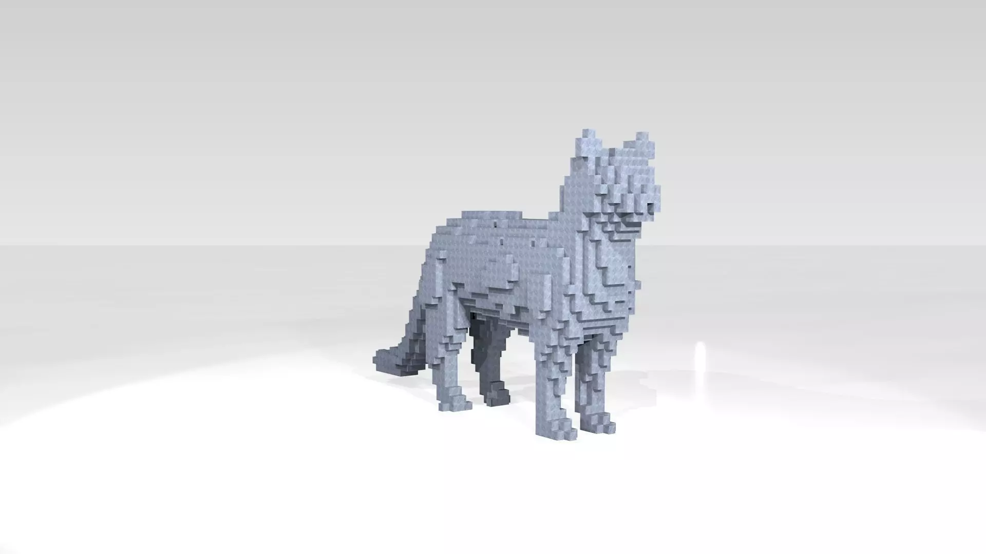 Cat Voxel 3D model_1