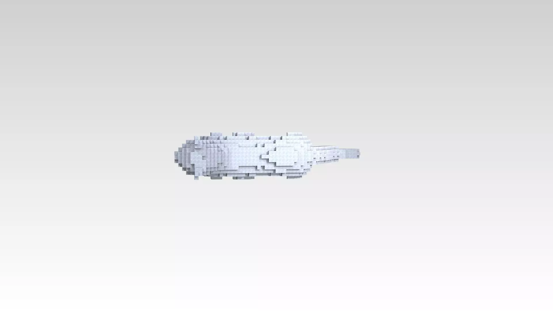 Cat Voxel 3D model_5