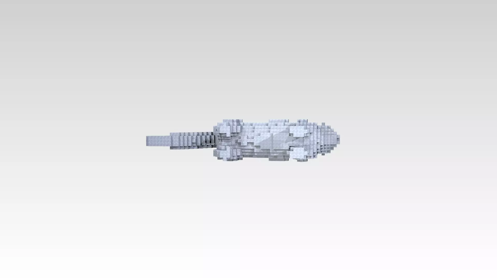 Cat Voxel 3D model_6