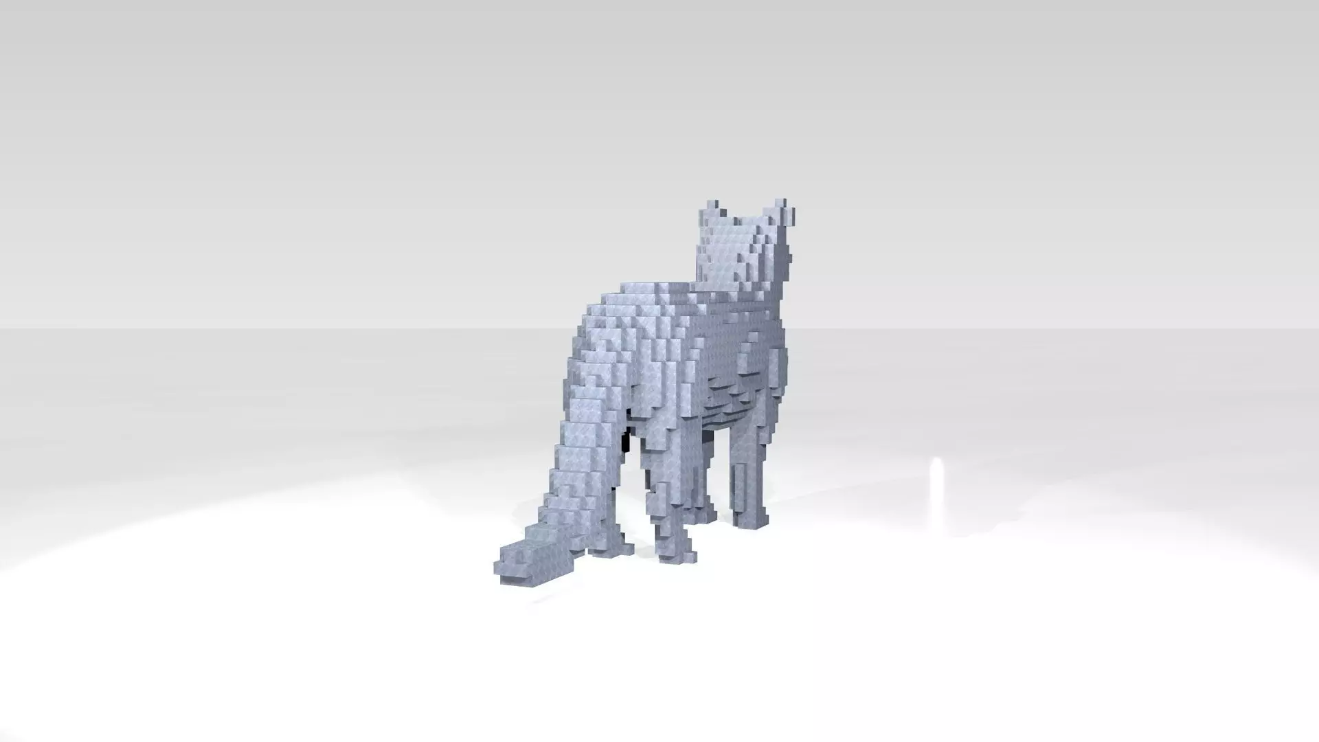 Cat Voxel 3D model_3