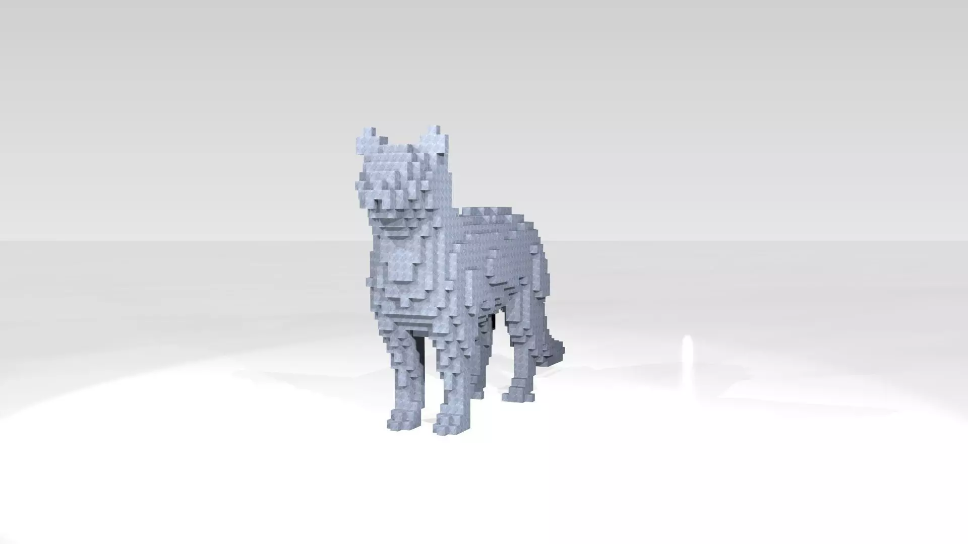 Cat Voxel 3D model_0
