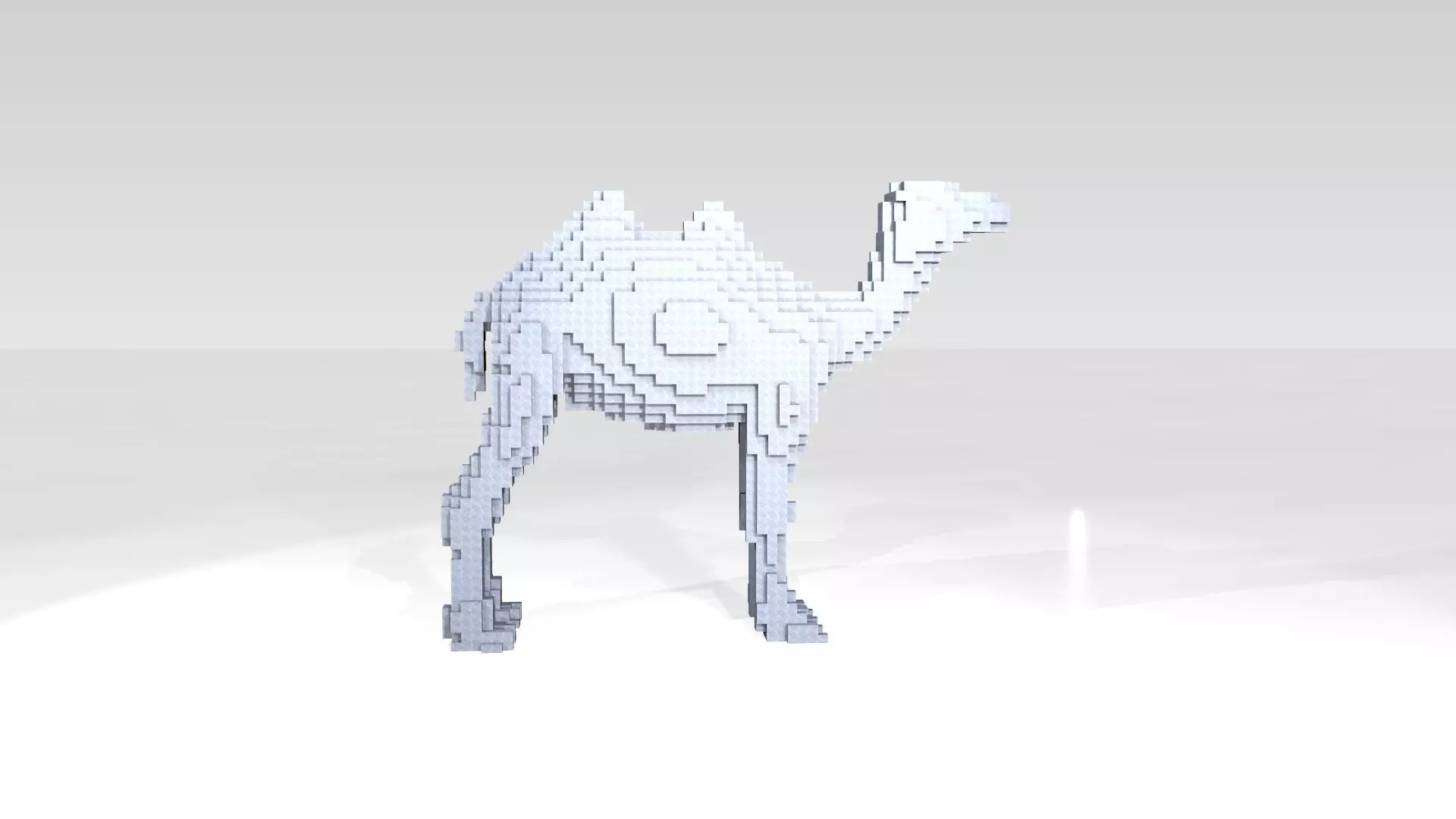 Camel Voxel 3D model_2