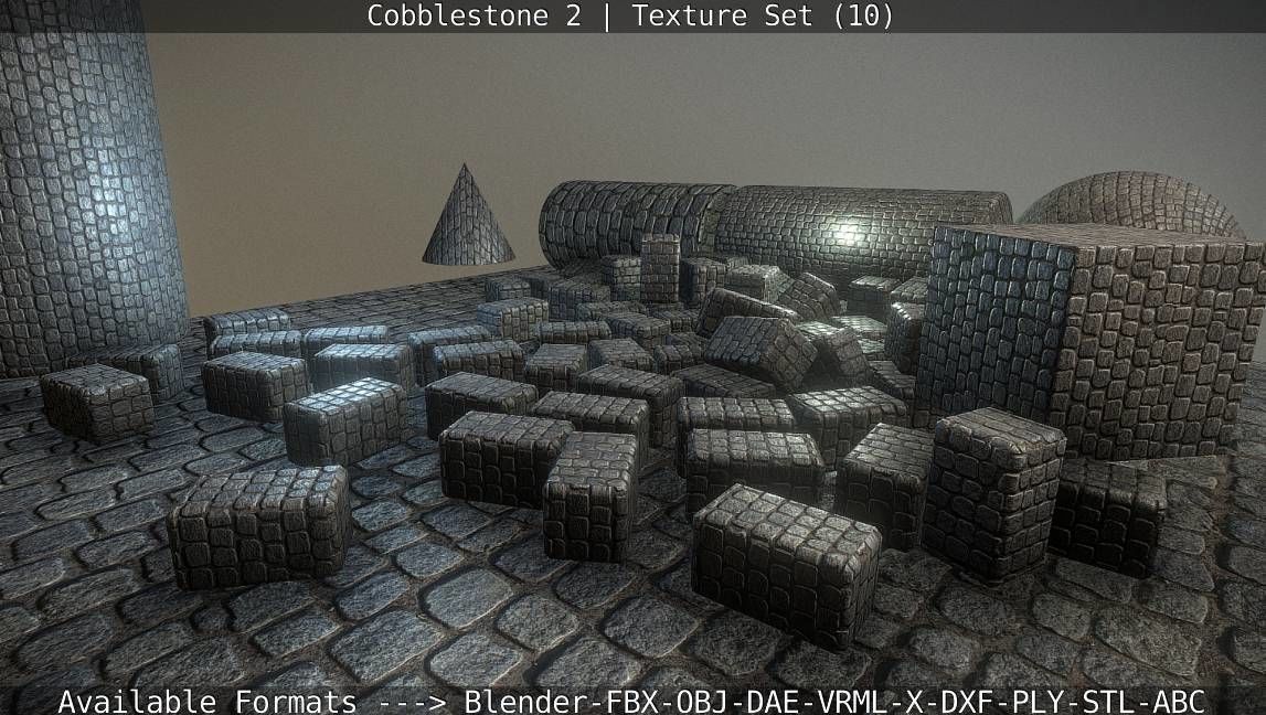 Cobblestone 2 Texture Set - 10 Texture_123