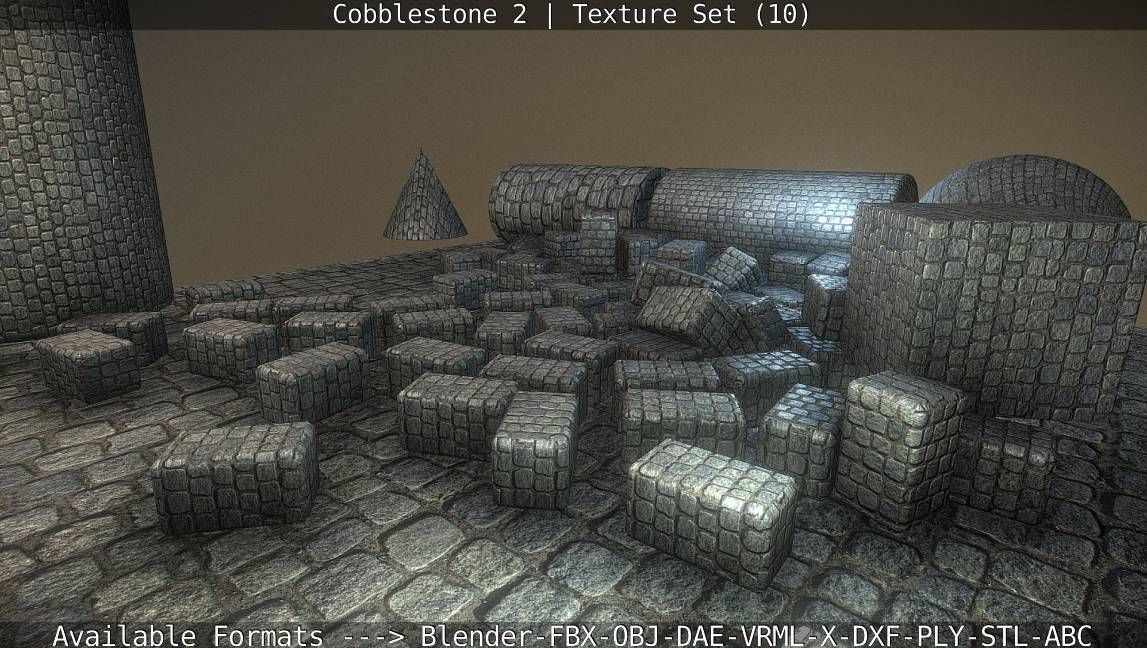 Cobblestone 2 Texture Set - 10 Texture_118