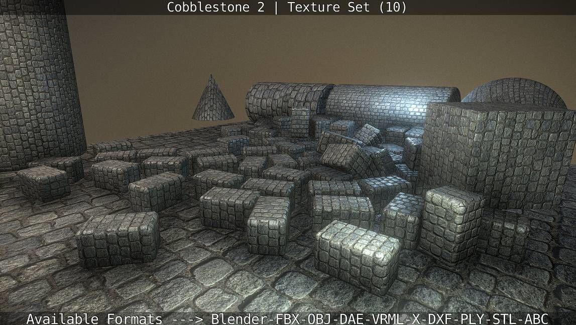 Cobblestone 2 Texture Set - 10 Texture_120