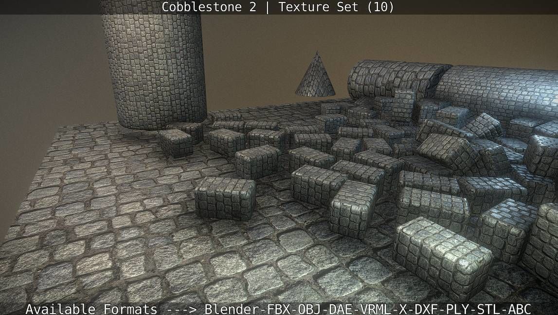 Cobblestone 2 Texture Set - 10 Texture_115