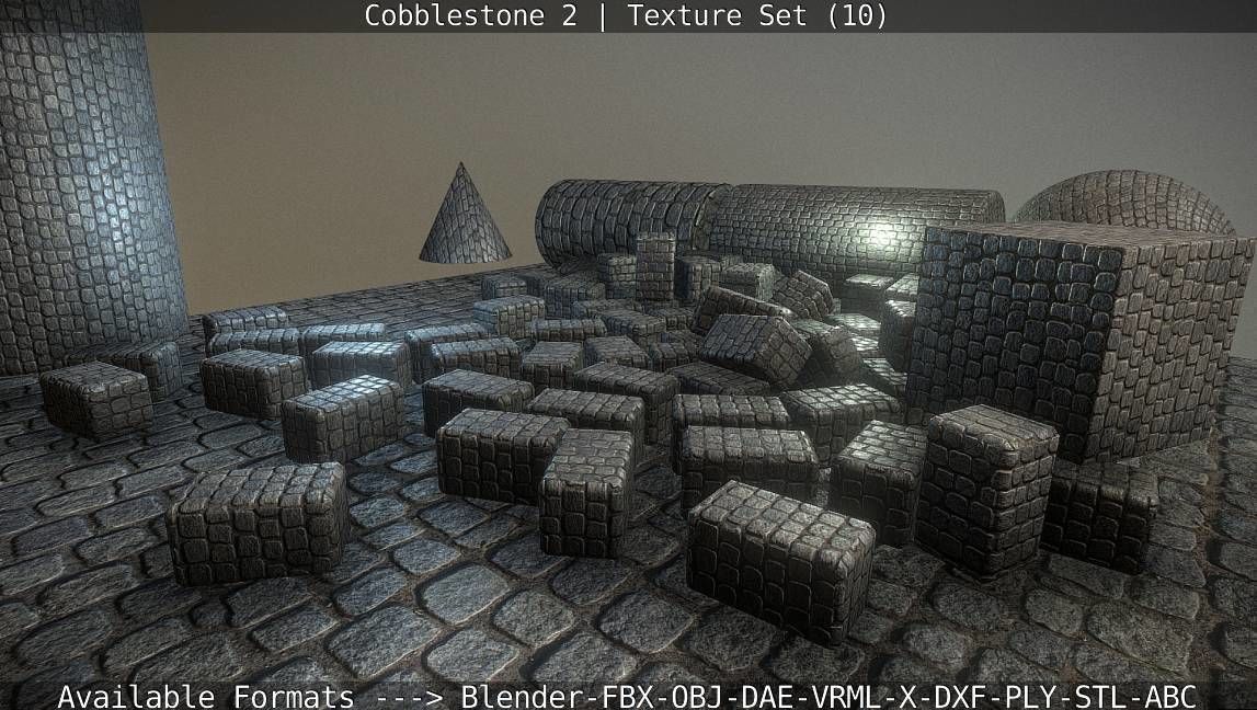 Cobblestone 2 Texture Set - 10 Texture_13