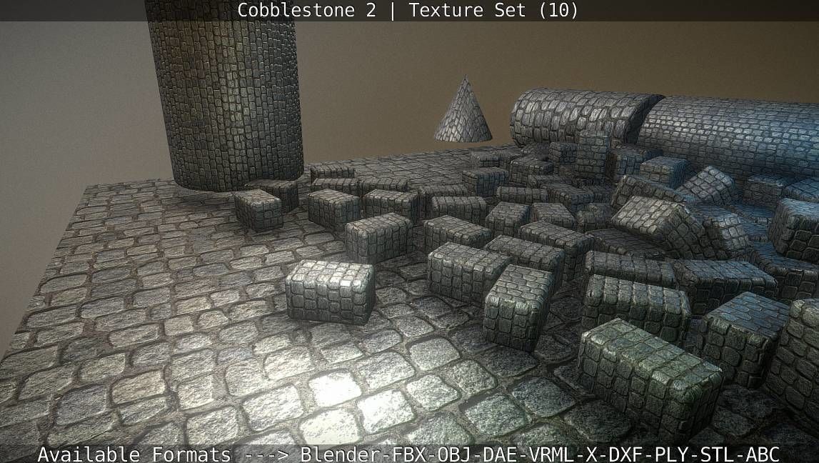 Cobblestone 2 Texture Set - 10 Texture_21