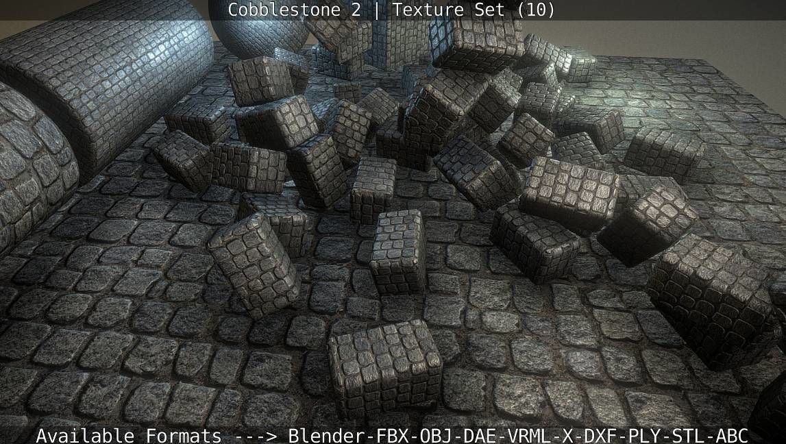 Cobblestone 2 Texture Set - 10 Texture_64
