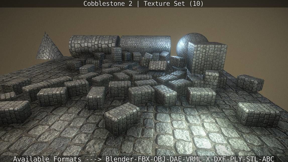 Cobblestone 2 Texture Set - 10 Texture_113