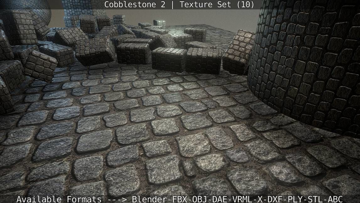 Cobblestone 2 Texture Set - 10 Texture_23