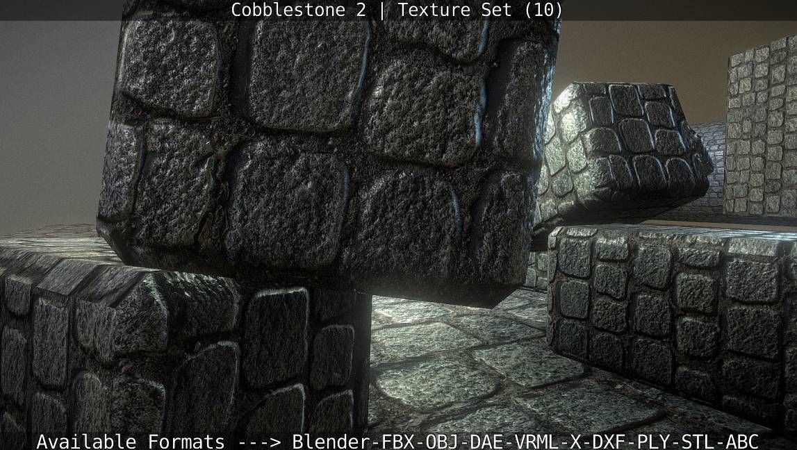 Cobblestone 2 Texture Set - 10 Texture_48