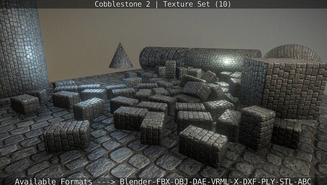 Cobblestone 2 Texture Set - 10 Texture_121