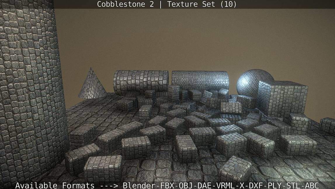 Cobblestone 2 Texture Set - 10 Texture_109