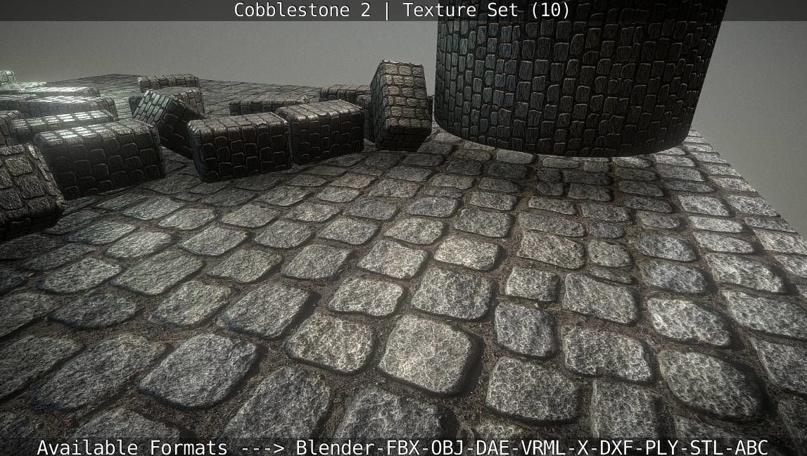 Cobblestone 2 Texture Set - 10 Texture_16