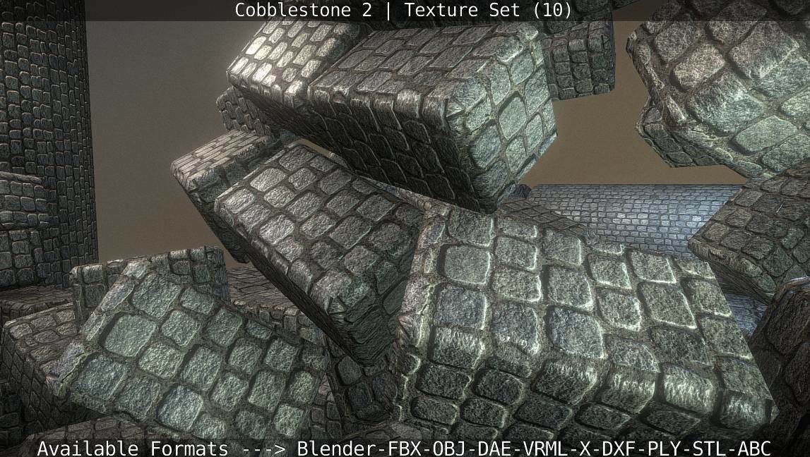 Cobblestone 2 Texture Set - 10 Texture_50