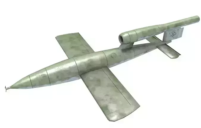 V1 Low poly military plane Low-poly 3D model