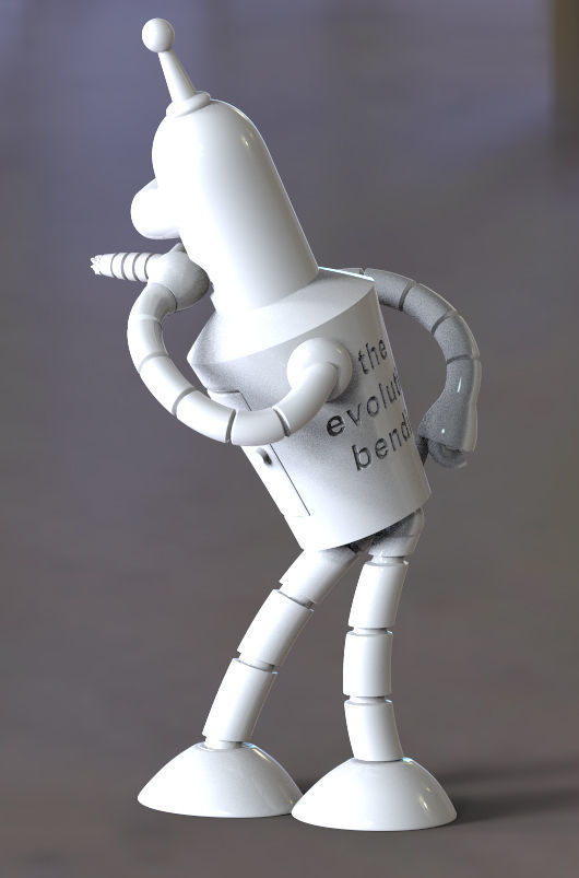 bender 3d model robot hd wallpaper 3D print model_2