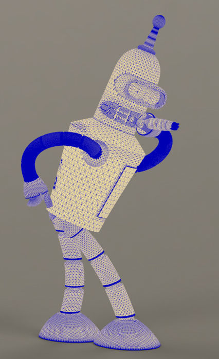 bender 3d model robot hd wallpaper 3D print model_5