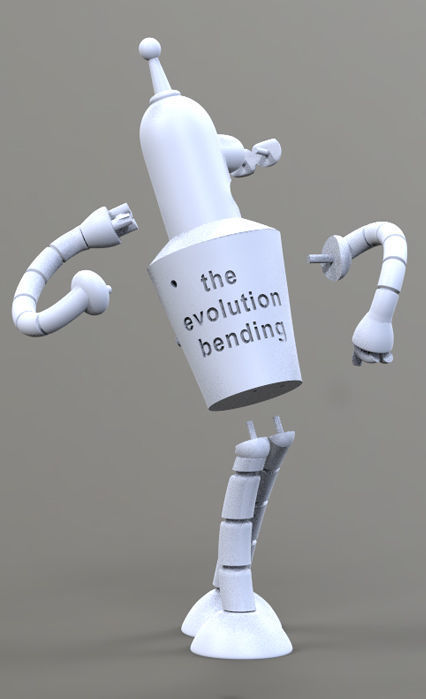 bender 3d model robot hd wallpaper 3D print model_6