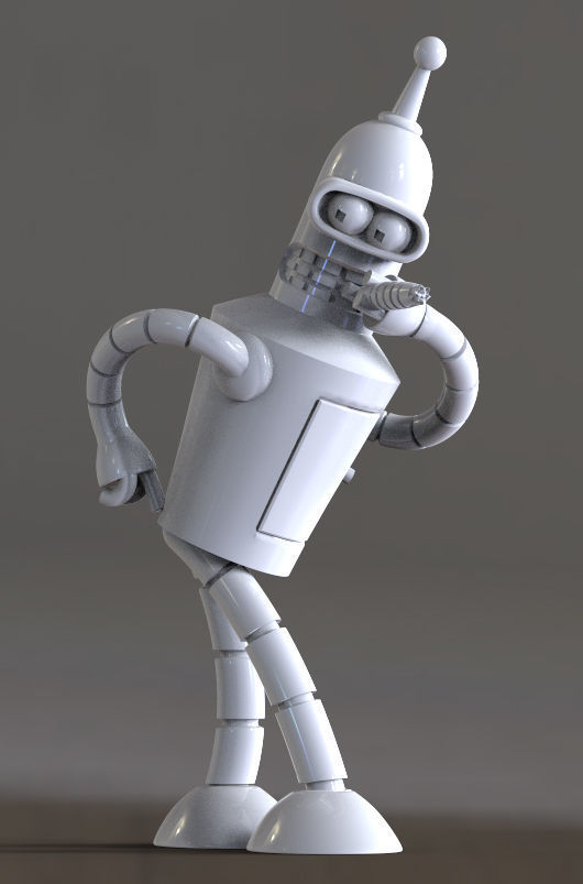 bender 3d model robot hd wallpaper 3D print model_3