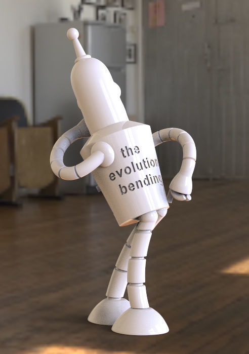 bender 3d model robot hd wallpaper 3D print model_1