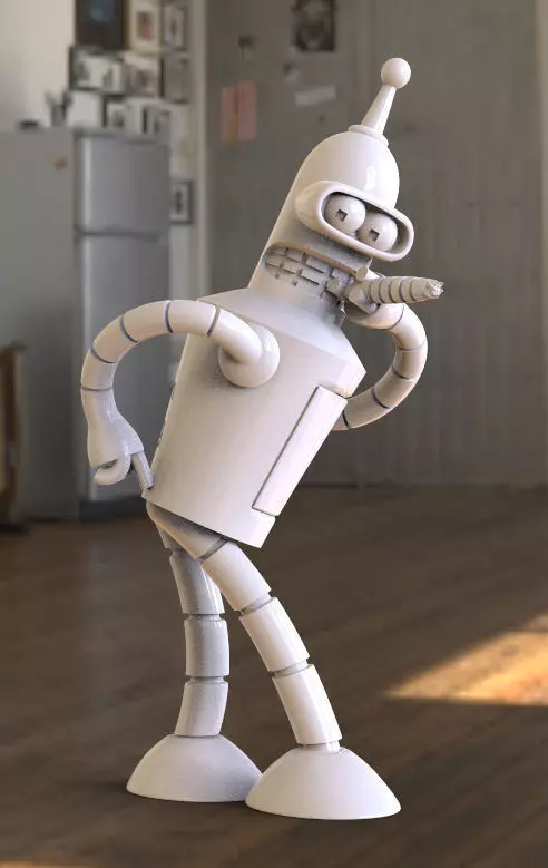 bender 3d model robot hd wallpaper 3D print model_0