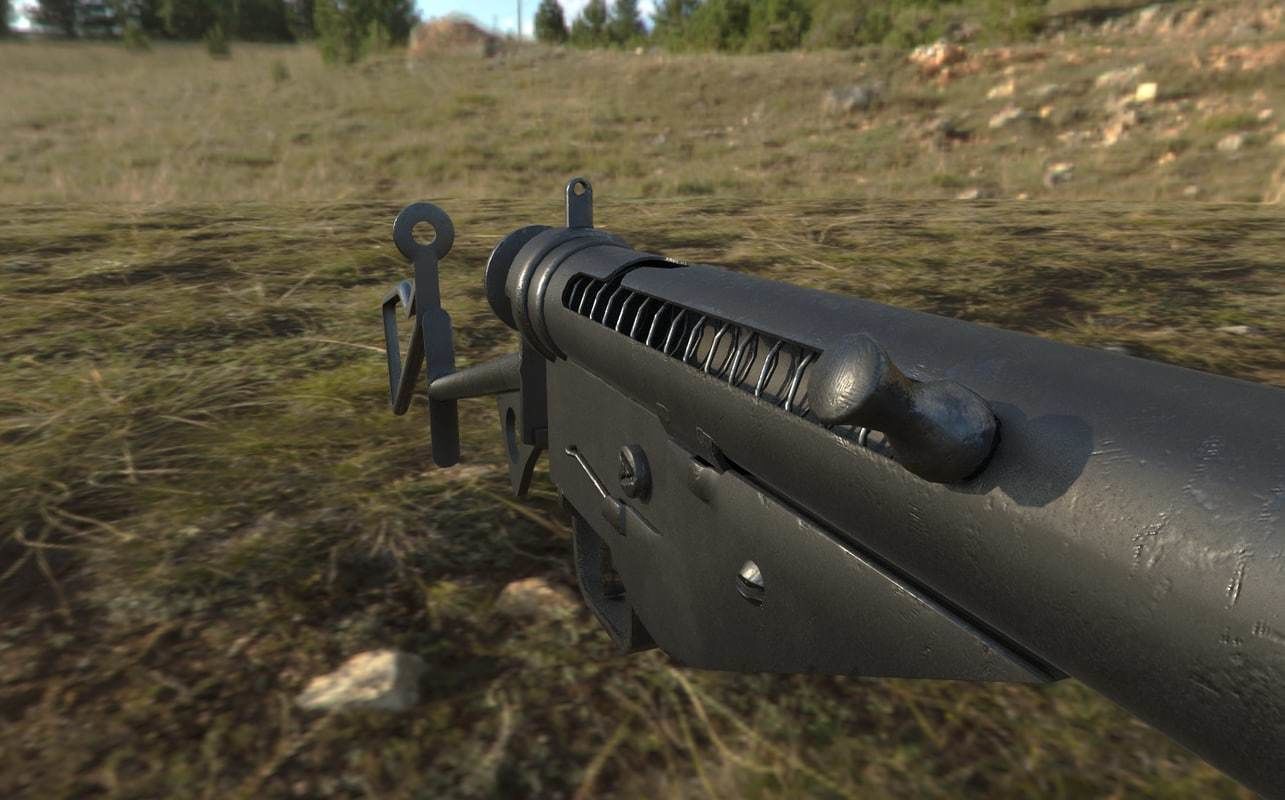 Sten Submachine gun Low-poly 3D model_2