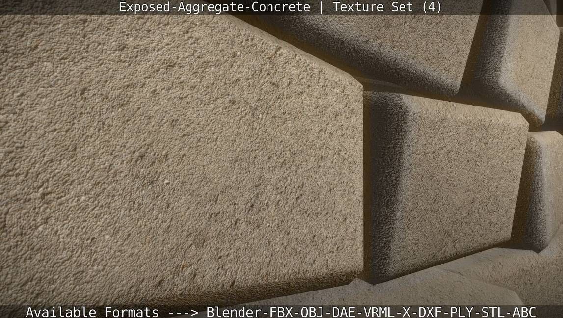 Exposed-Aggregate-Concrete Texture Set - 4 Texture_8