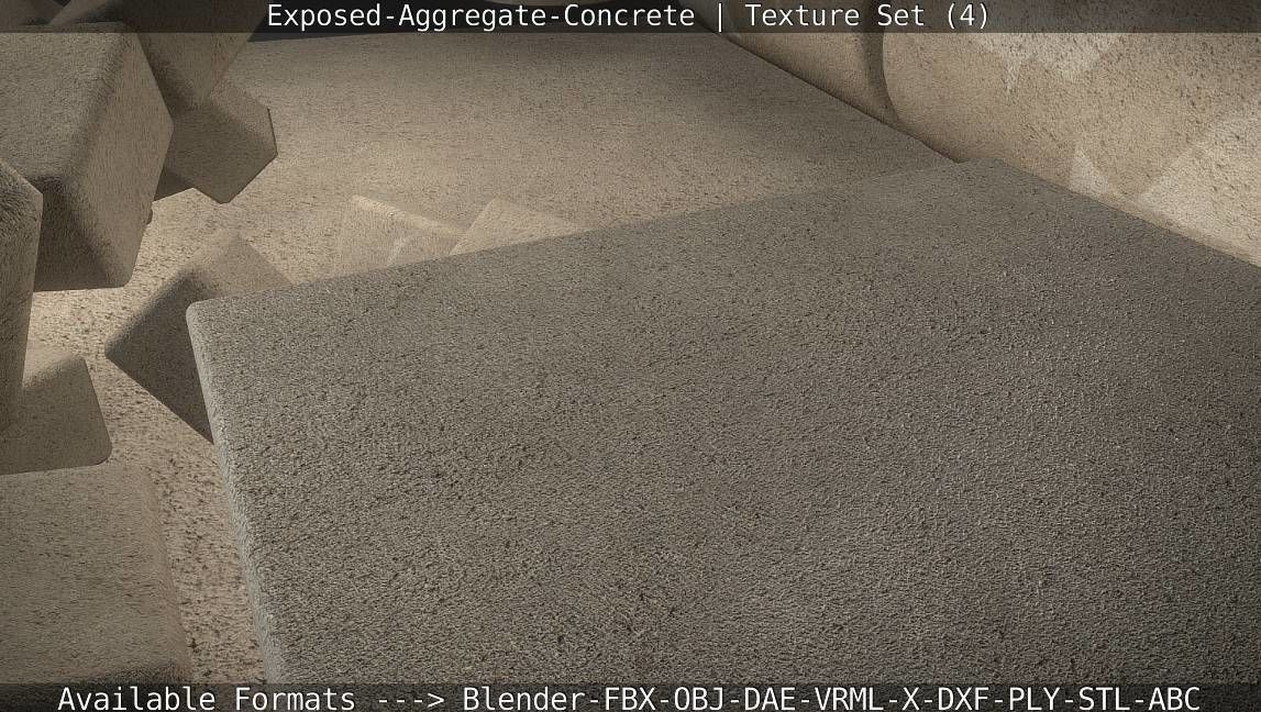 Exposed-Aggregate-Concrete Texture Set - 4 Texture_49