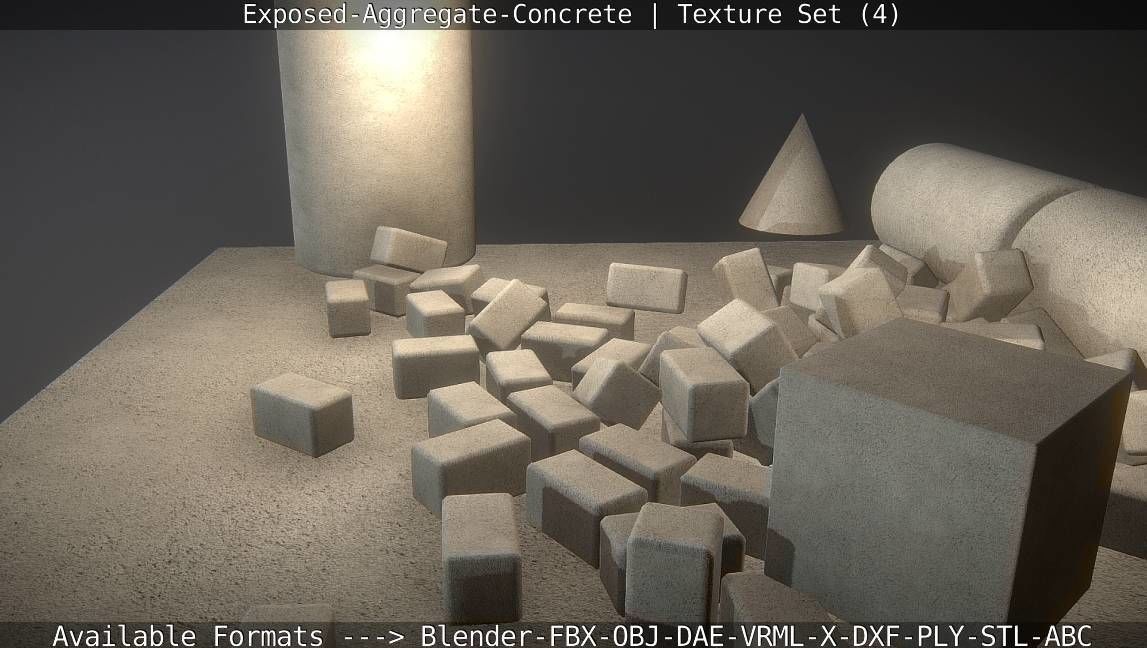 Exposed-Aggregate-Concrete Texture Set - 4 Texture_73