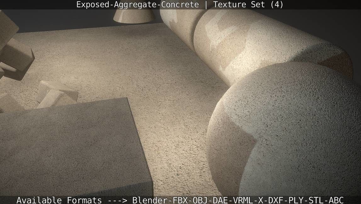 Exposed-Aggregate-Concrete Texture Set - 4 Texture_45