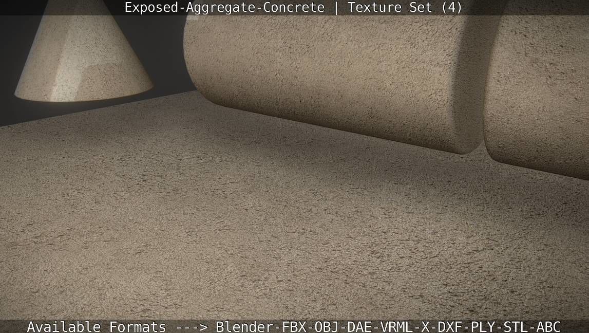 Exposed-Aggregate-Concrete Texture Set - 4 Texture_29