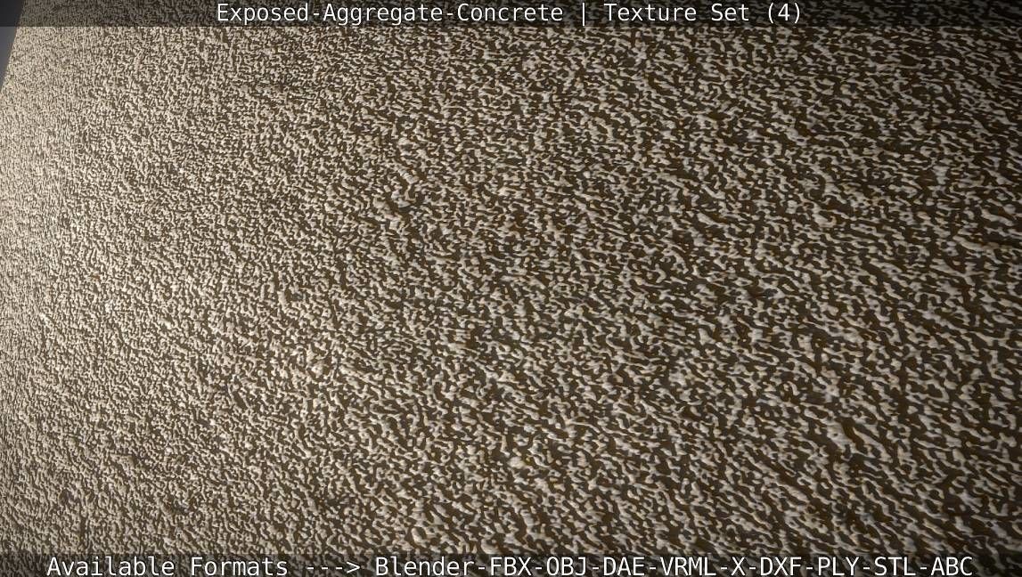 Exposed-Aggregate-Concrete Texture Set - 4 Texture_12