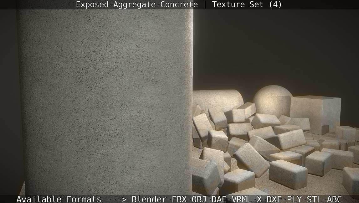 Exposed-Aggregate-Concrete Texture Set - 4 Texture_67