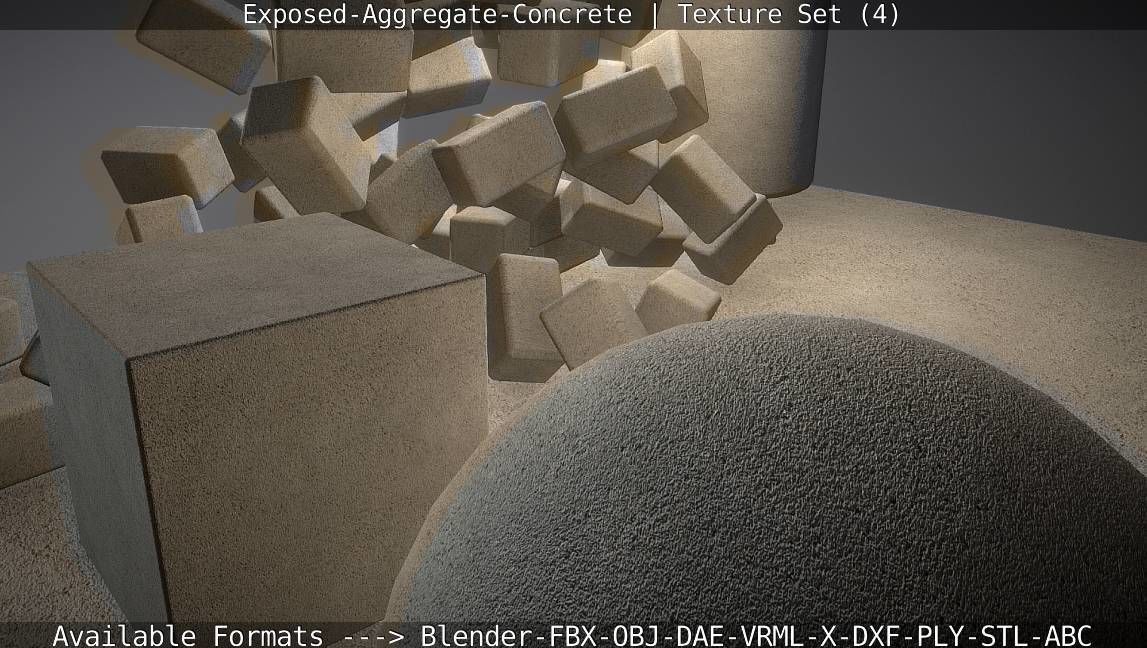 Exposed-Aggregate-Concrete Texture Set - 4 Texture_46