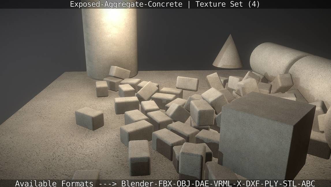 Exposed-Aggregate-Concrete Texture Set - 4 Texture_15