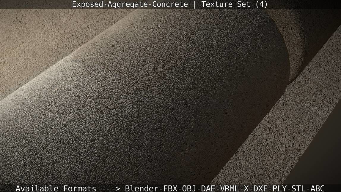 Exposed-Aggregate-Concrete Texture Set - 4 Texture_34