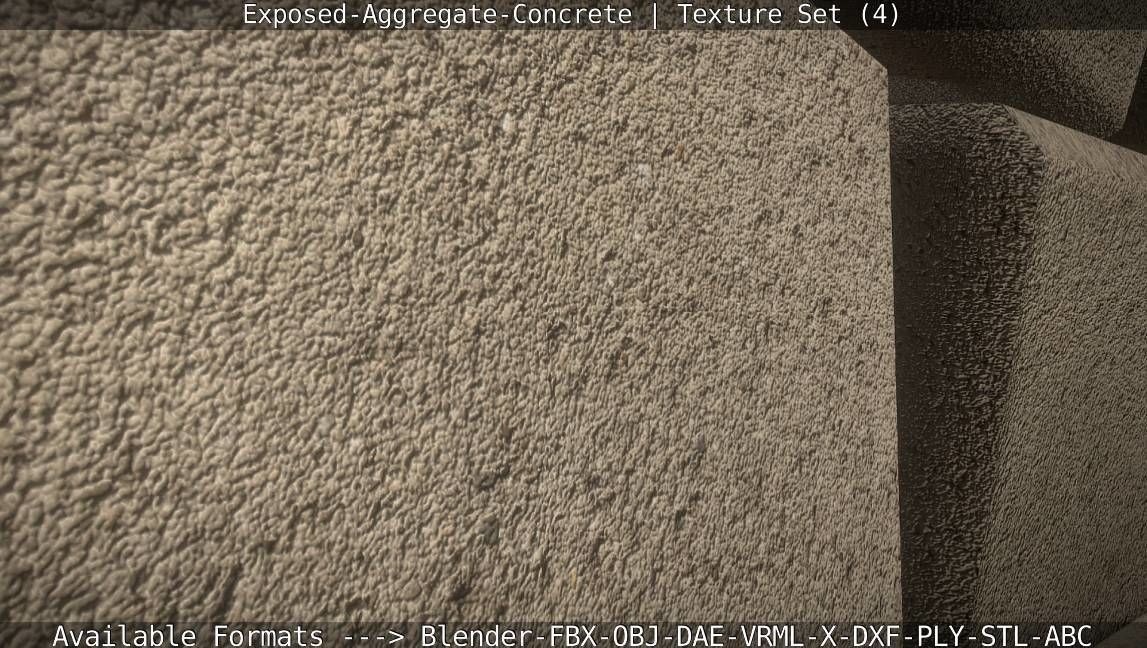 Exposed-Aggregate-Concrete Texture Set - 4 Texture_13