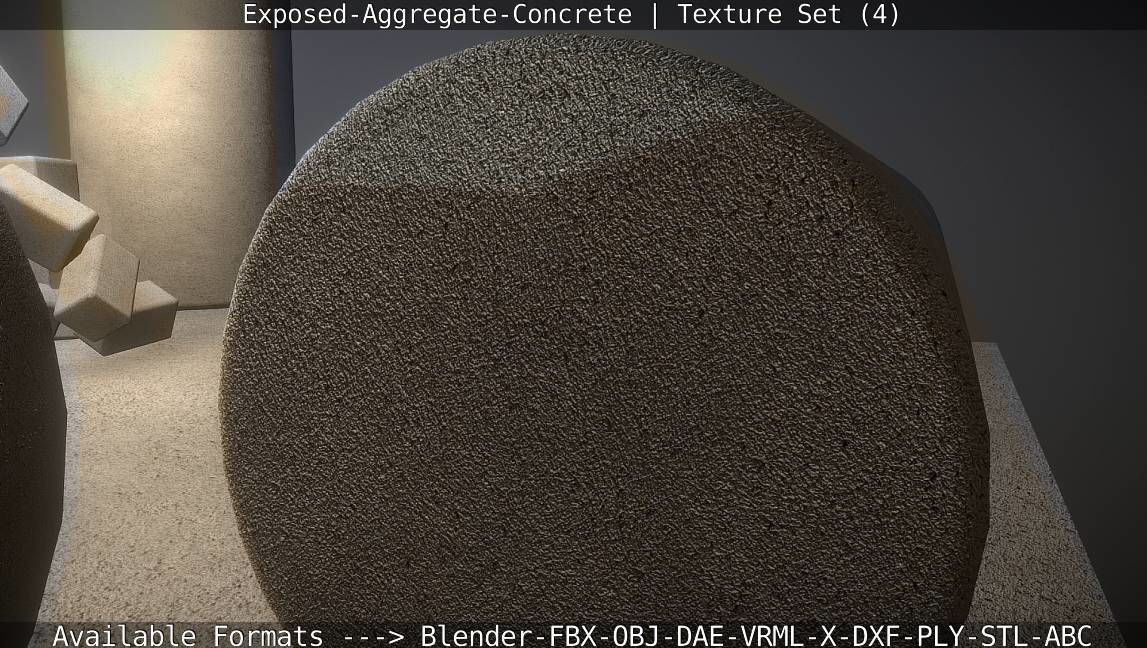 Exposed-Aggregate-Concrete Texture Set - 4 Texture_44