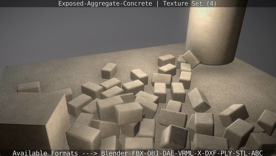 Exposed-Aggregate-Concrete Texture Set - 4 Texture_78