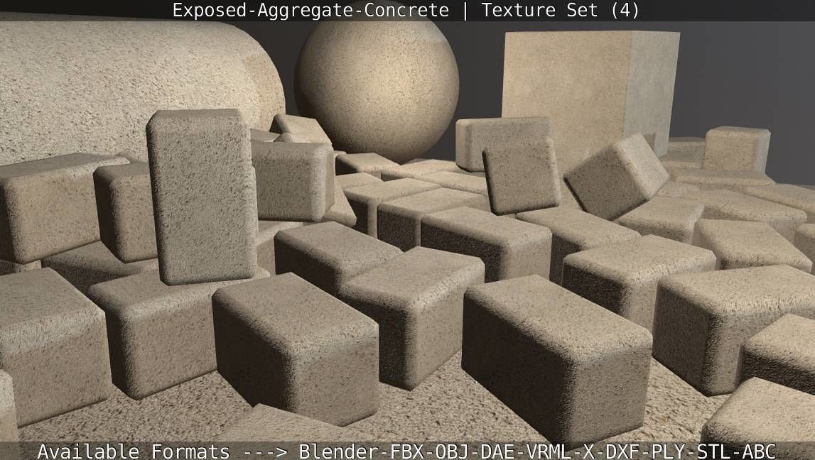 Exposed-Aggregate-Concrete Texture Set - 4 Texture_9