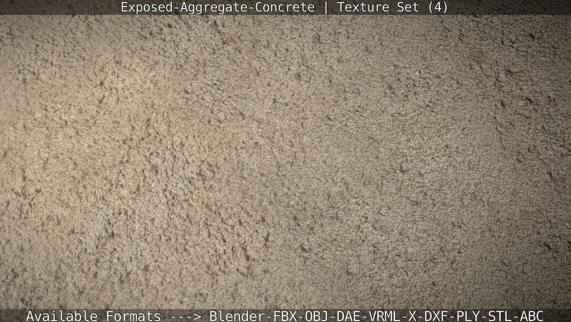 Exposed-Aggregate-Concrete Texture Set - 4 Texture_27