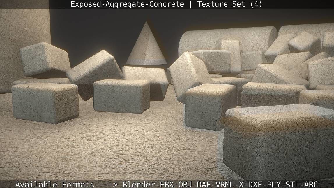 Exposed-Aggregate-Concrete Texture Set - 4 Texture_71