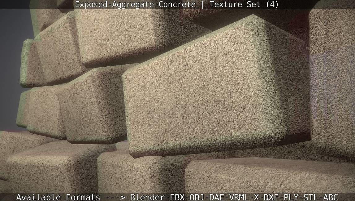 Exposed-Aggregate-Concrete Texture Set - 4 Texture_10