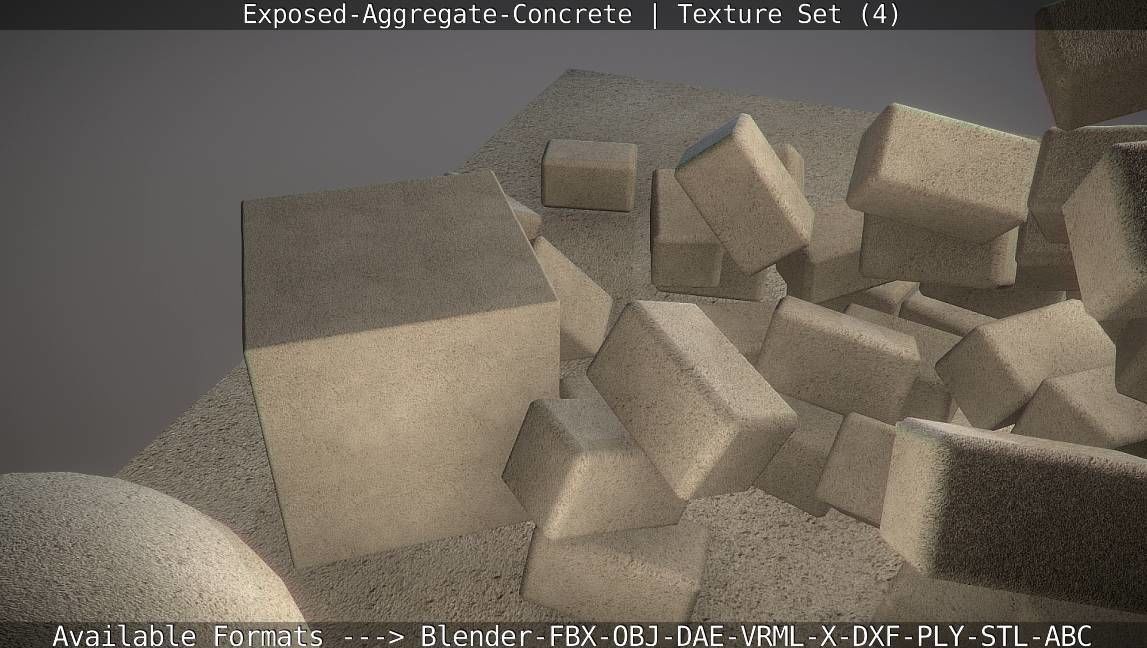 Exposed-Aggregate-Concrete Texture Set - 4 Texture_51