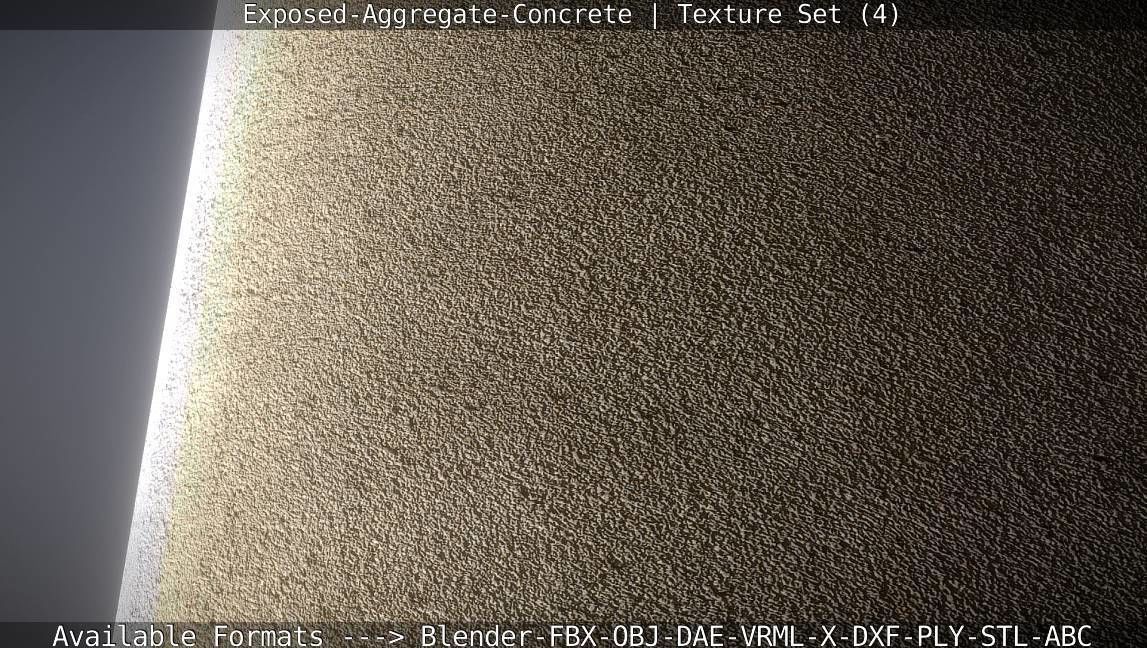 Exposed-Aggregate-Concrete Texture Set - 4 Texture_72